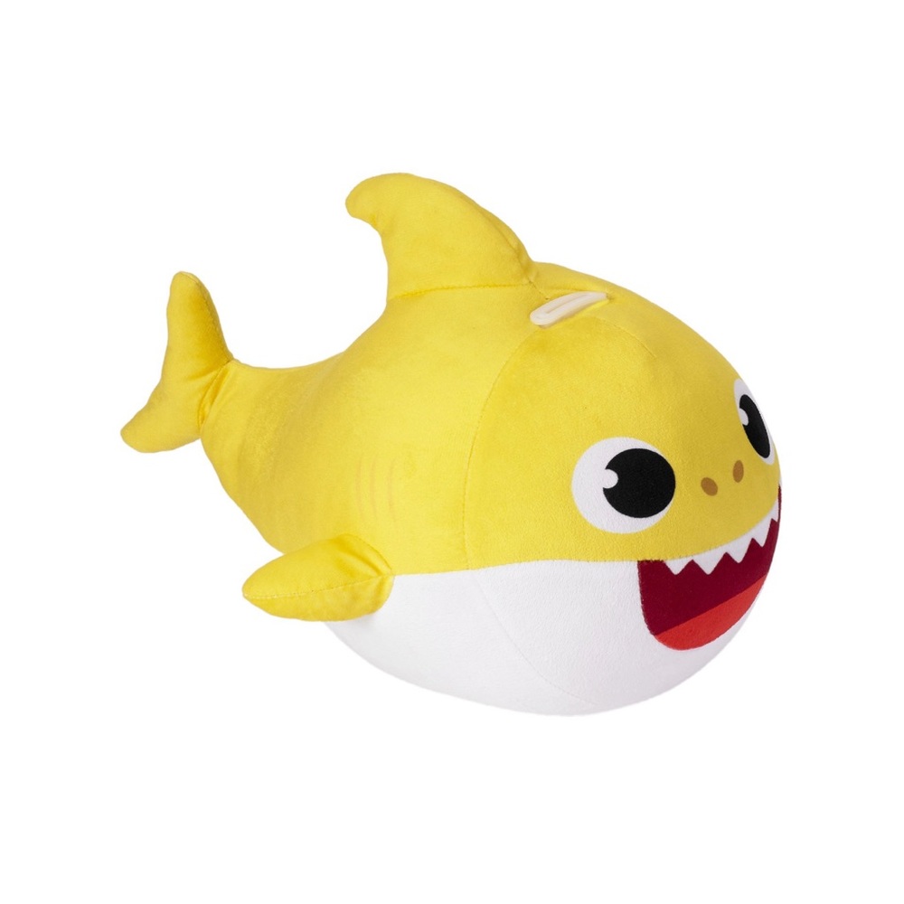 Baby Shark Kids Plush Piggy Bank for Coins and Money, Yellow, Nickelodeon